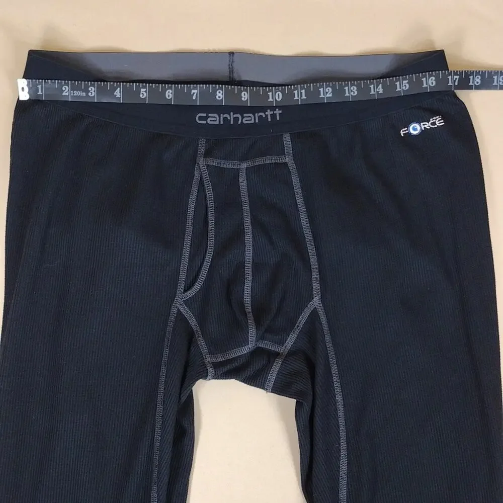 Carhartt Force Pants Men’s XL Black Base Layer Thermal Stretch Lightweight